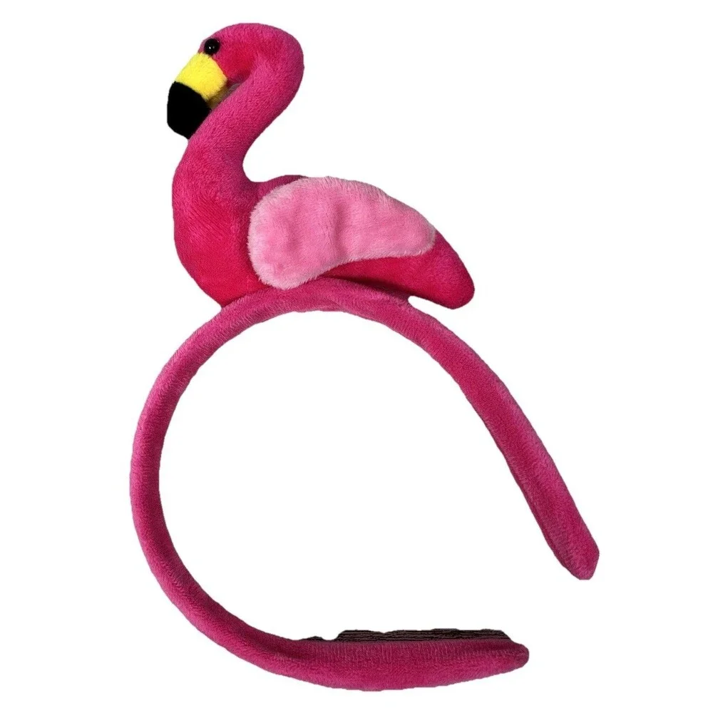 Flamingo Headpiece Hair Hoop Headband Hairband Princess Pink Novelty Costume EUC